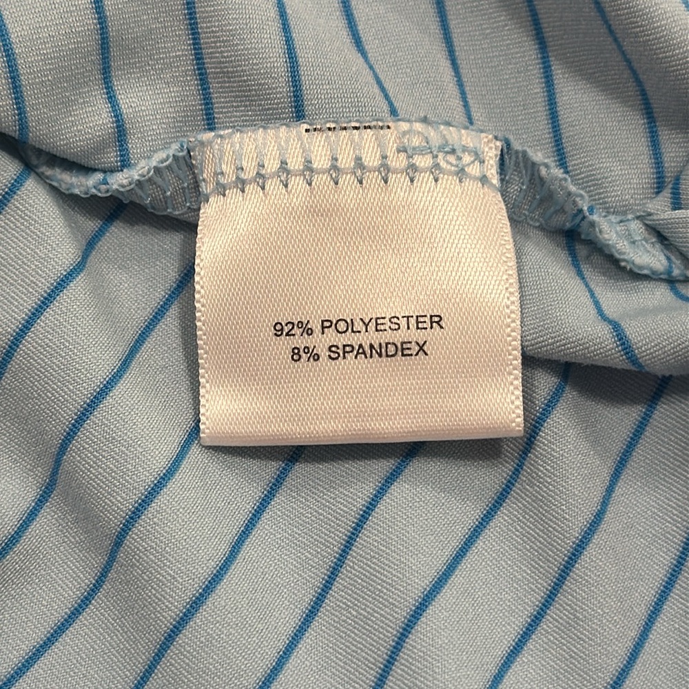 Peter Millar Summer Comfort Blue Striped Golf Polo Shirt Short Sleeve Size‎ XL - Picture 5 of 7